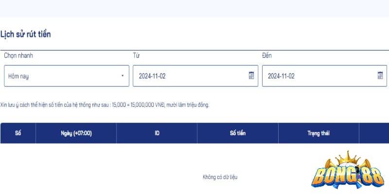 cách rút tiền từ bong88 về tài khoản ngân hàng
