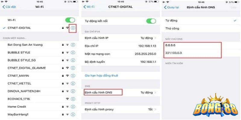 sử dụng 1.1.1.1 vào bong88 khi bị chặn